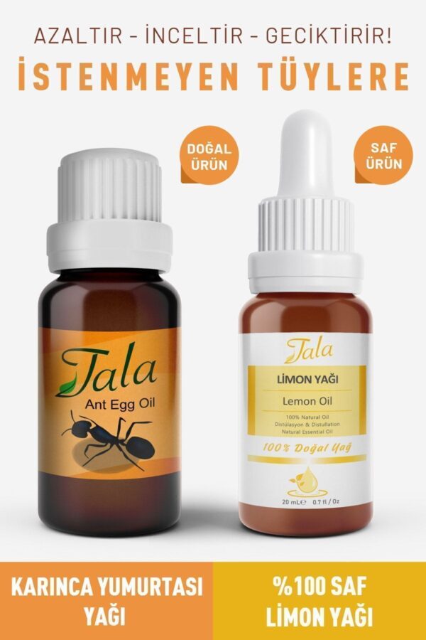 Tala Tüy Dökücü Tüy Azaltıcı Karınca Yumurtası Yağı %100 Saf Limon Yağı Tüy Inceltici