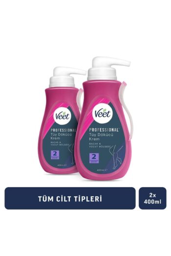 Veet Professional Tüy Dökücü Krem Bacak & Vücut Bölgesi Tüm Cilt Tipleri için 400ml x 2 Adet
