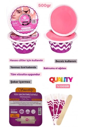 Smoothly 4 Parça Pudralı Soyulabilen Özel Bölge Bikini Ağdası Ağda Losyonu Spatula Seti