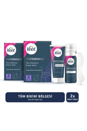 Veet Professional Tüm Bikini Bölgesi Tüy Dökücü Krem Seti Tüm Cilt Tipleri 50ml+50ml X2 Adet