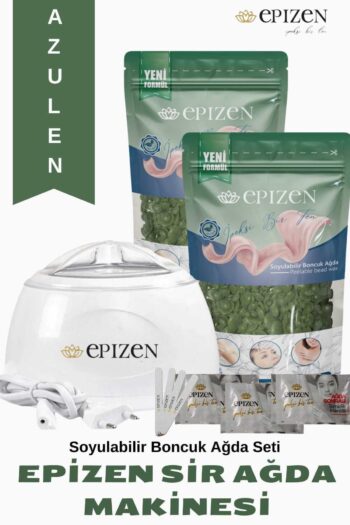 EPİZEN Sir Ağda Makinesi +2 Adet Azulen Soyulabilen Boncuk Ağda + Temizleme Mendili-Spatula Seti