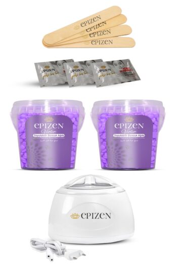 EPİZEN 2x250gr Boncuk Ağda Isıtıcı Makine, Spatula, Temizleme Mendili Seti