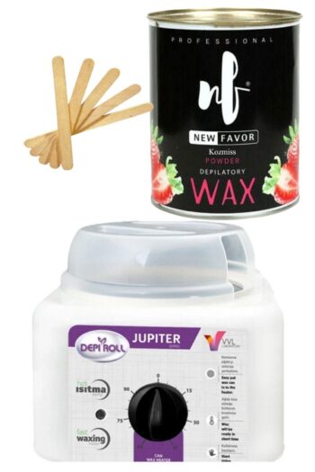 New Favor Pudralı Konserve Ağda 800 ml + Depirol Ağda Isıtıcı Makine 800 ml + 5 Adet Spatula