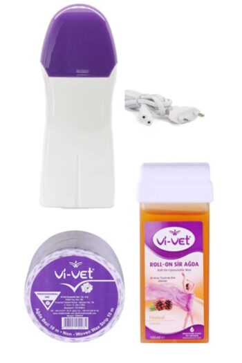 Elioure Normal Cilt Natürel Kartuş Ağda + 2 Yıl Garantili Ağda Makinesi+10 Metre Rulo Ağda Bez Set