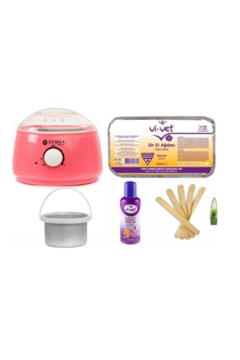 Vi vet Ağda Makinesi 800 Alfa - Ek Hazne - Natural 500 ml Kalıp Ağda - 5 Spatula - Vivet 125 ml Yağ