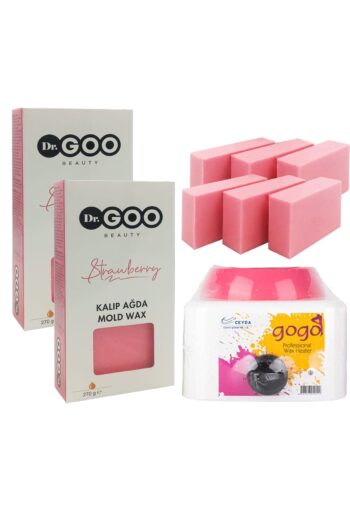 Dr. Goo Beauty 2'li Kalıp Ağda Strawberry 540g Ve Ağda Isıtıcı Kazan