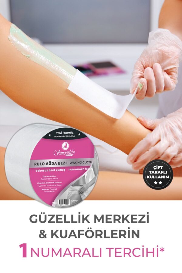 Smoothly Professional Kuaför Ağda Bezi 10 Metre Ağda Kağıdı Çift Taraflı Kullanım