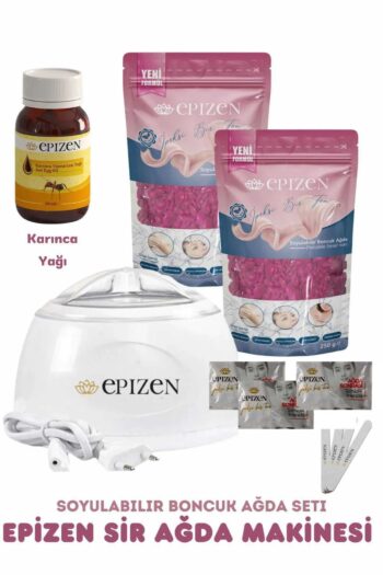 EPİZEN 2'li 250gr Boncuk Ağda Isıtıcı Makine Karınca Yumurtası Yağı, Spatula, Temizleme Mendili Seti