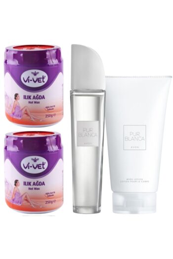 Vi vet Ilık Turuncu Klasik 250 g Ağda 2 Adet + Avon Pur Blanca Edt 50 ml Kadın Parfüm + Vücut Losyonu