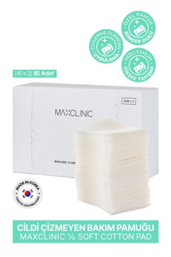 MAXCLINIC 1/2 Cilt Bakım Pamuğu Cildi Çizmeyen Tüylenmeyen Özel Sünger Doku Soft Cotton Pads 80adet