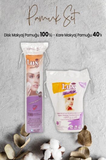 LUX Disk Makyaj Pamuğu 100'lü ve Disk Kare Makyaj Pamuğu 40' lı