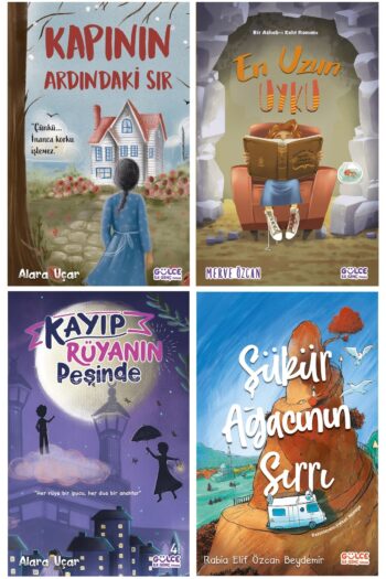 Gülce Kitap 5.6.7.8. Sınıf 4 Kitap Set Kapının Ardındaki Sır - En Uzun Uyku - Kayıp Rüyanın Peşinde - Şükür Ağac