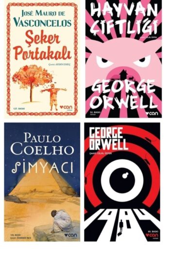 Can Yayınları En Çok Okunan 4 Kitap Hayvan Çiftliği Şeker Portakalı 1984 Simyacı