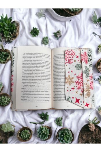 tsugame Ayarlanabilir Kitap Kılıfı - Kar Desenli Beyaz Kitap Koruyucu Kılıf - Su Geçirmez Yıkanabilir Kumaş