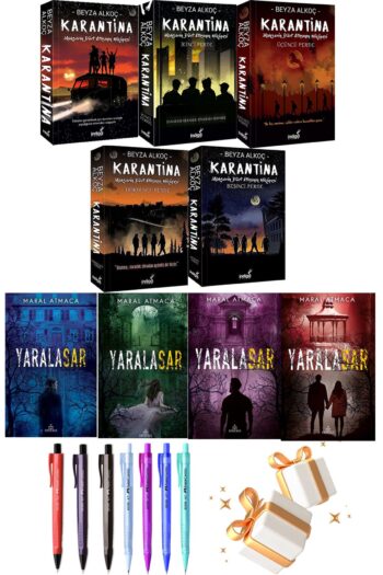İndigo Kitap Karantina 5li Set ve Ephesus Yaralasar 4lü Set Maral Atmaca 9 Kitap + Faber Econ Kalem Hediyeli