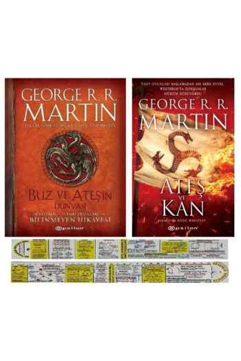 Epsilon Yayınevi Taht Oyunları Game of Thrones 2 Kitap Set / Buz ve Ateşin Dünyası (Ciltli)+Ateş ve Kan + Mat. Cetvel
