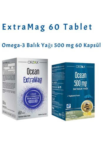 Ocean ExtraMag Üçlü Magnezyum 60 TABLET + Omega-3 Balık Yağı 500 mg 60 Kapsül + Yüz Temizleme Jeli 1X100ML