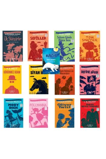 Türkiye İş Bankası Kültür Yayınları Dünya Çocuk Klasikleri Kısaltılmış Metin 12 Kitap Set / Kaçış