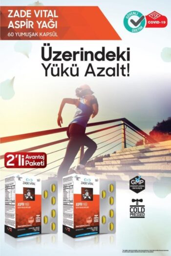 Zade Vital Aspir Yağı 60 Yumuşak Kapsül - Blister x2 (2'li Avantaj Paketi)