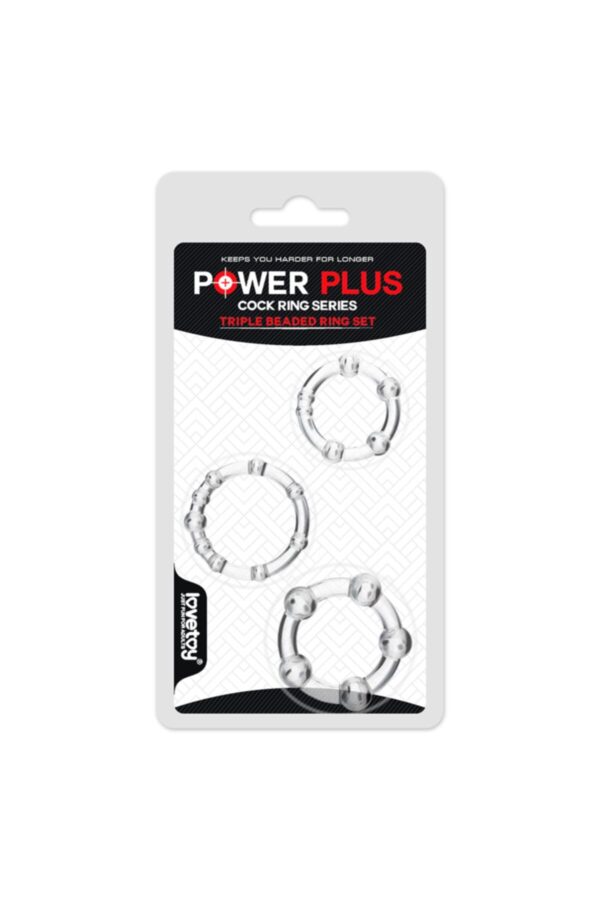 Lolita Shop Power Plus 3'lü Şeffaf Penis  Halkası