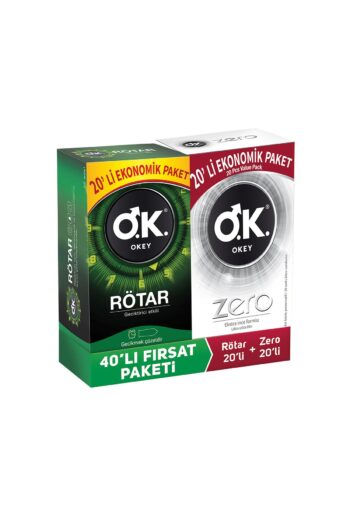 Okey Rötar Geciktiricili 20'li Prezervatif Zero 20'li Prezervatif