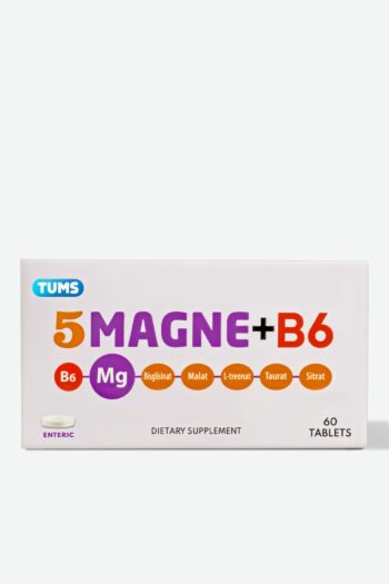 Tums 5 Magne B6 Magnezyum Takviyesi 60 Enterik Tablet