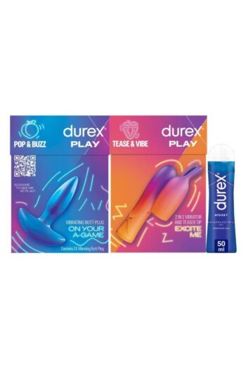 Durex Anal Titreşimli Plug Tıkaç + 2si1 Arada Titreşimli Vibratör & Uyarıcı Başlık + Hisset Jel 50ml