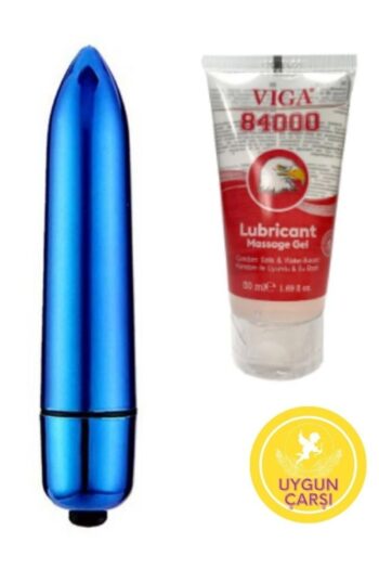 BOMS UYGUN POWER Mini Kurşun Şeklinde Vibratör - 84 VGA JEL Rengi: MAVİ XVGR54EGZL1E234S56MİNİ