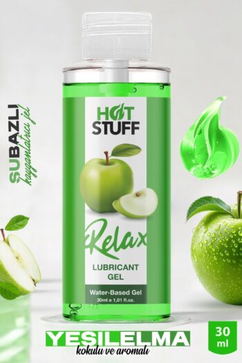 Hot Stuff Kayganlaştırıcı Jel Yeşil Elma Aromalı ve Kokulu Kayganlaştırıcılı Jel 30ml Kokulu ve Ekstra Güçlü