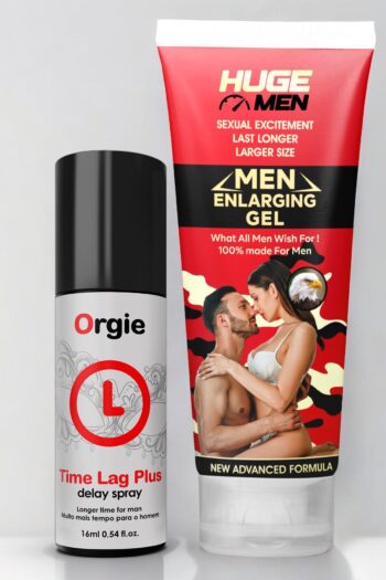 HUGE MEN Muhteşem İkili Set Penis Büyütücülü ve Geciktiricili Etkili 16 ml Sprey