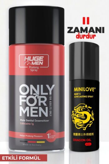 HUGE MEN 45ml Geciktiricili Sprey ve 16ml Ürün Çözümü