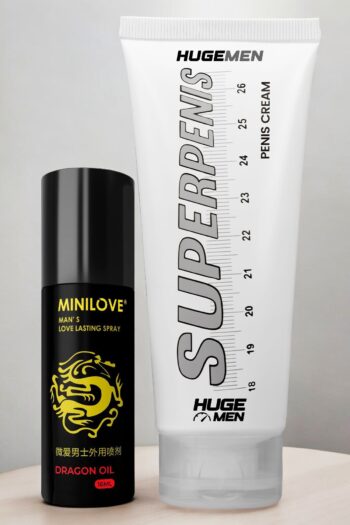 HUGE MEN Muhteşem Set Penis Büyütücülü ve Geciktiricili Etkili 16 ml Sprey