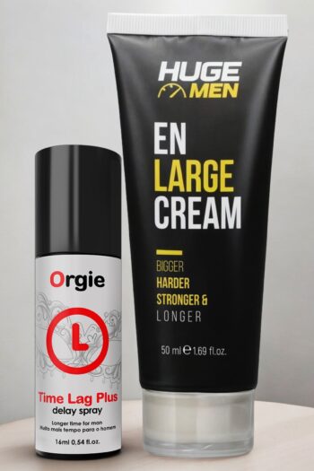 HUGE MEN İtalyan Mucizesi İkili Set Penis Büyütücülü ve Geciktiricili Etkili 16 ml Sprey