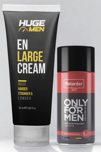 HUGE MEN 50 ml Penis Büyütücülü ve Geciktiricili 45 ml Sprey Süper Set