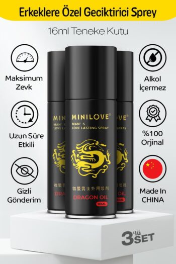 mini love 3 Adet Geciktirmeye Yardımcı Uzun Deneyim Sprey 15ml Teneke Kutu