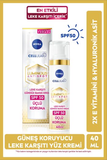 NIVEA Luminous630 Güneş Korumalı Leke Karşıtı Gündüz Yüz Kremi 40ml, SPF50, Hyaluronik Asit, E Vitamini