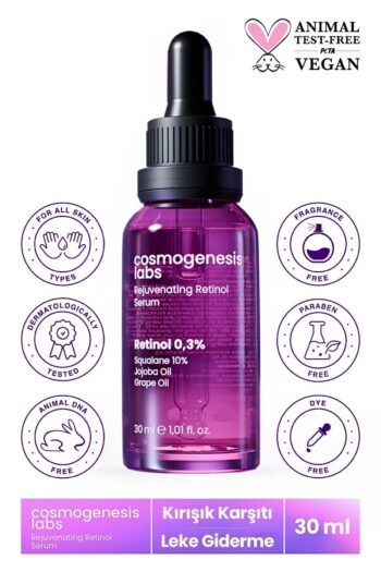 Cosmogenesis Labs Kırışıklık Karşıtı Retinol Cilt Serumu 30ml Vegan Sıkı Ve Canlı Görünüm (%0.3 RETİNOL)