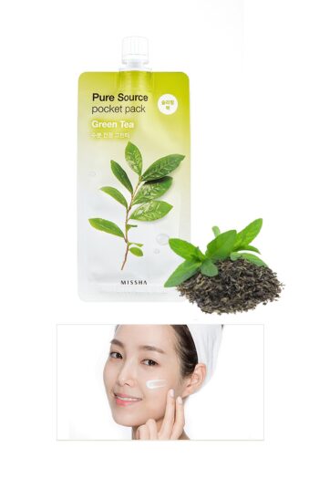 Missha Yatıştırıcı Ve Nemlendirici Yeşil Çay Uyku Maskesi 10ml Pure Source Pocket Pack Green Tea