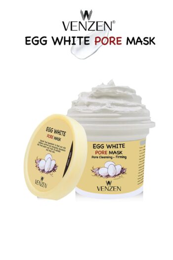 Venzen Egg White Yumurta Akı Maskesi-peeling,siyah Nokta,akne Temizleme,gözenek Sıkılaştırıcı (125g)