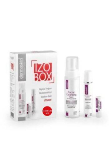 Dermoskin Izobox Bakım Seti Yüz Yıkama Köpük 200ml Nemlendirici Krem 50ml Lip Stick 3,9g
