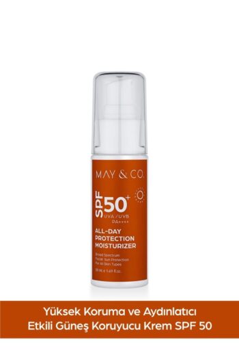 MAY&CO. Ton Eşitleyici Aydınlatıcı Etkili Yüksek Koruma Sağlayan Günlük Spf 50 Krem 50 ml