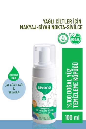 Siveno %100 Doğal Yüz Temizleme Köpüğü- Yağlı Ciltler Için Makyaj Siyah Nokta Sivilce Vegan 125ml