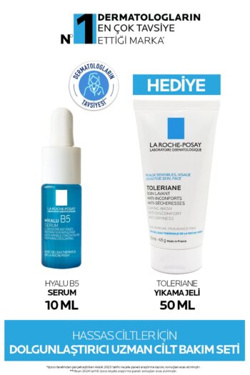 La Roche Posay Hassas Ciltler İçin Dolgunlaştırıcı Uzman Cilt Bakım Seti: Hyalu B5 Serum & Toleriane Yıkama Jeli