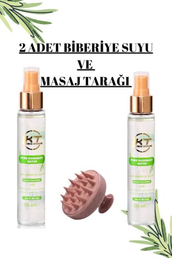 IKT 2 Adet 125 ml Biberiye Suyu Saç Derisi Masaj Tarağı Muhteşem Set