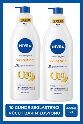 NIVEA Q10 Sıkılaştırıcı Vücut Losyonu 400ml, 10Günde Sıkılaş, C Vitamini, Nemlendirici, Esnek Cilt, X2Adet