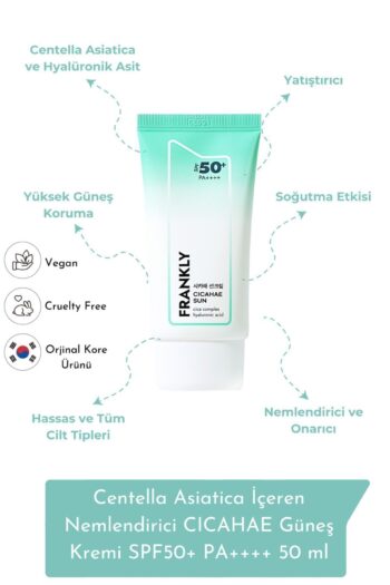 FRANKLY Centella Asiatica İçeren Nemlendirici CICAHAE Güneş Kremi SPF50+ PA++++ 50 ml
