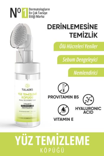 TULADES Fırçalı Yüz Temizleme Köpüğü Siyah Nokta Ve Sivilce Karşıtı 150 ml