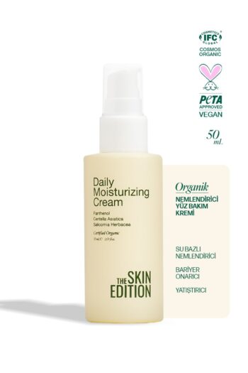 The Skin Edition Organik | Su Bazlı Nemlendirici, Onarıcı, Yatıştırıcı Yüz Bakım Kremi 50 ml | Cica Centella
