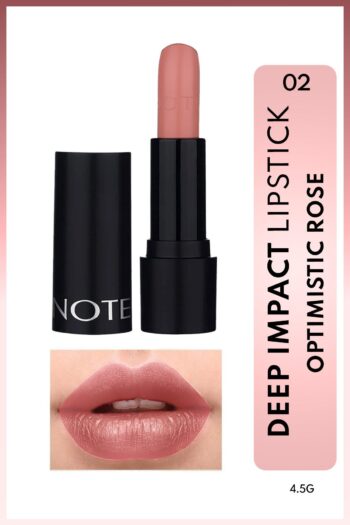 Note Cosmetics Deep Impact Lipstick Kremsi Dokulu Yarı Parlak Ruj 02 Optimistic Rose - Nude