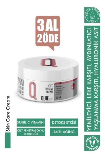 QUR Detoks Etkili Cilt Yenileyici Aydınlatıcı Leke Karşıtı C Vitaminli Cilt Bakım Kremi